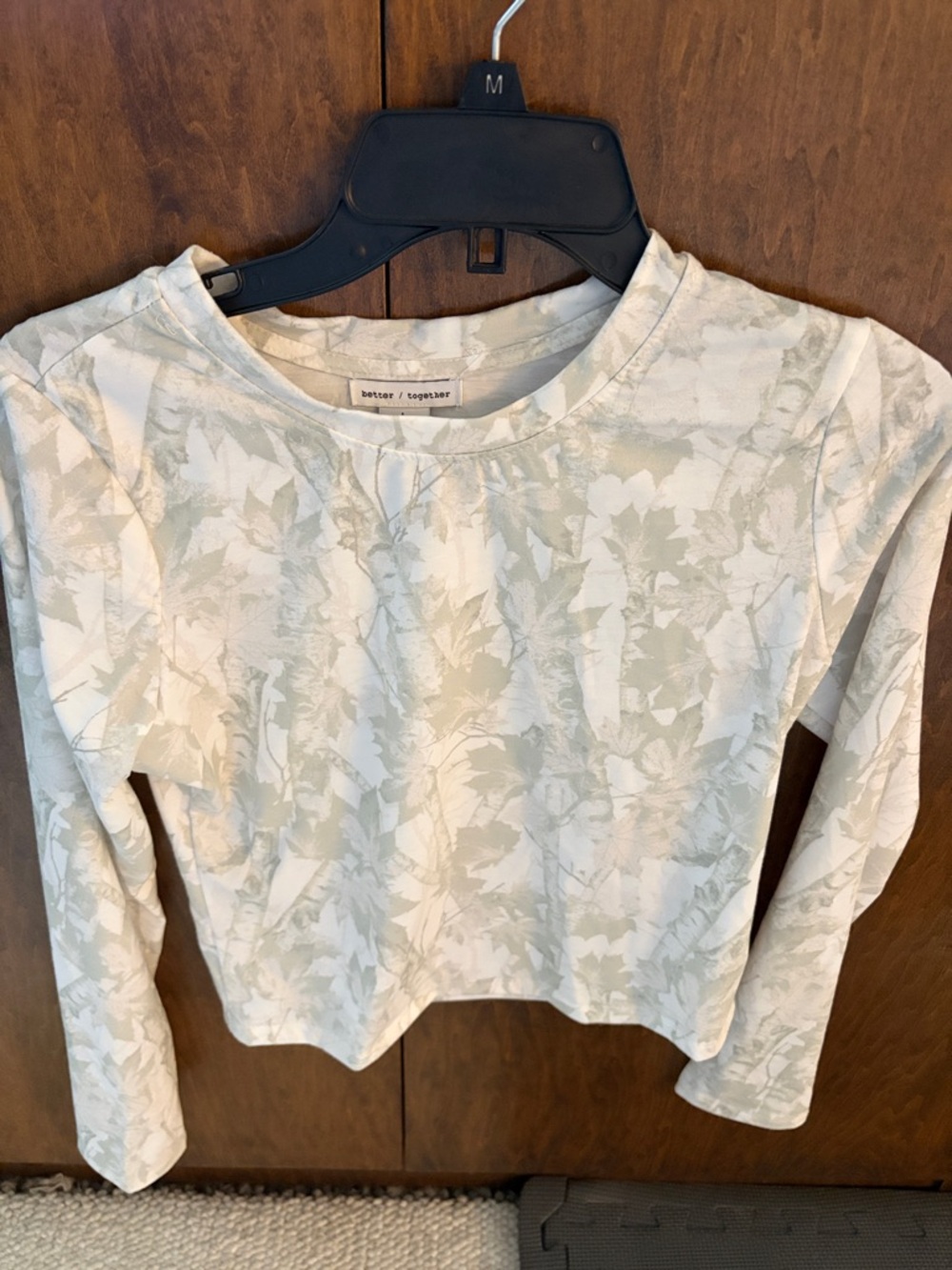 better/together Cream & Light Green Floral Long Sleeve Tee